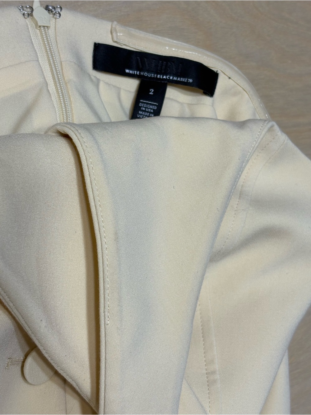 White House Black Market Cream 2pc Pantsuit With Halter Vest Top - Picture 5 of 5